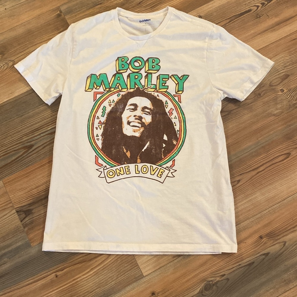 Bob Marley One Love Old Navy faux vintage T-Shirt size Medium - Picture 5 of 10